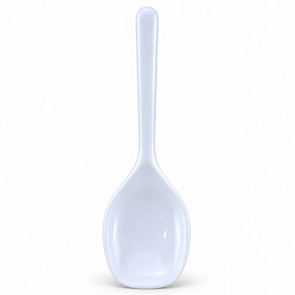 Blaze 10-Inch White Melamine Serving Spoon