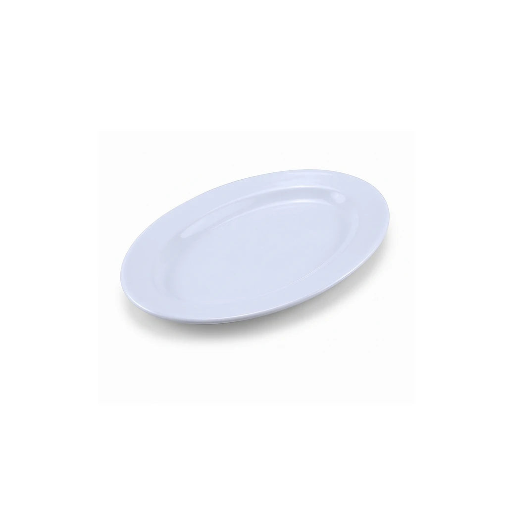 Blaze White Melamine Oval Dish - 10, 12 & 14-Inch