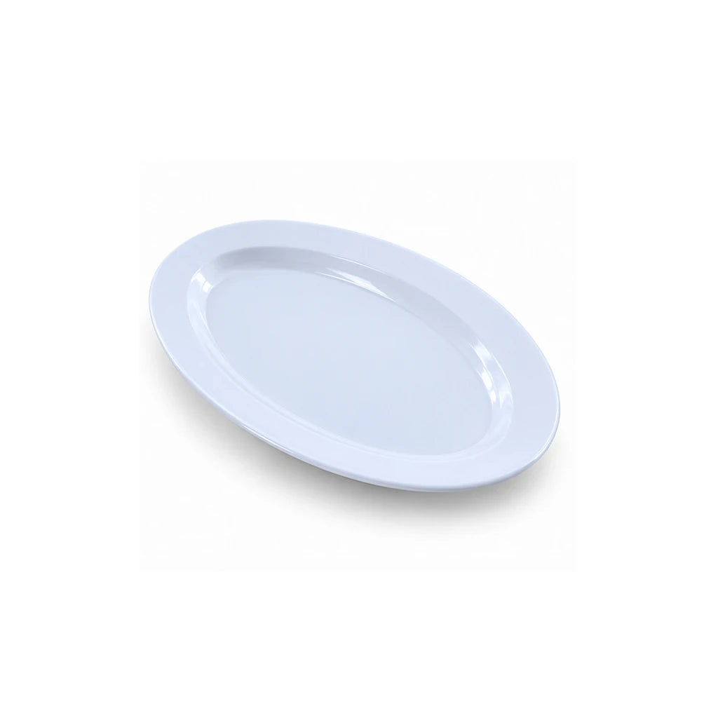 Blaze White Melamine Oval Dish - 10, 12 & 14-Inch