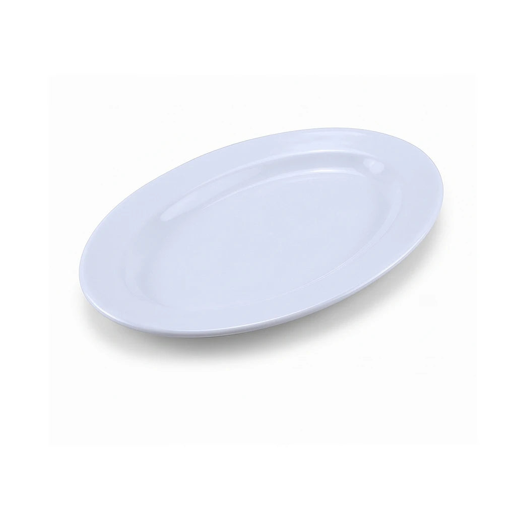 Blaze White Melamine Oval Dish - 10, 12 & 14-Inch