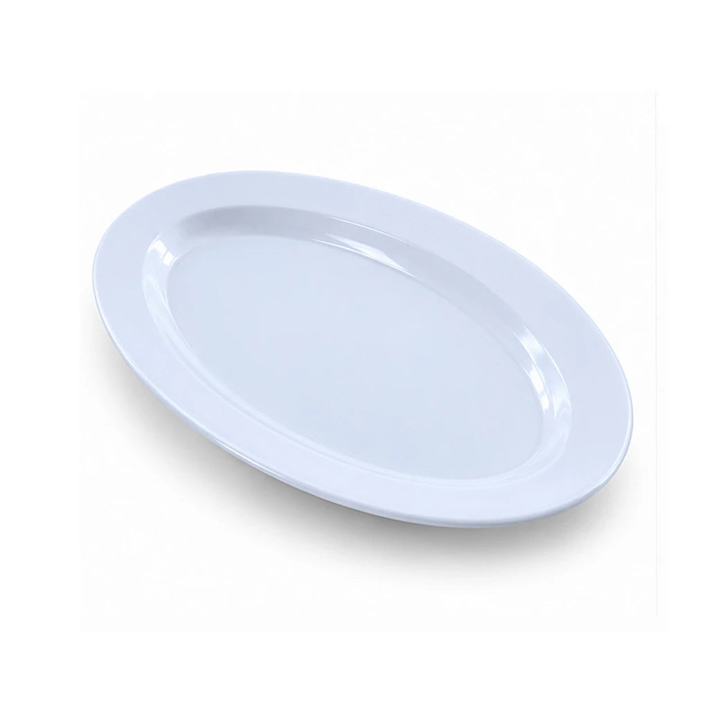 Blaze White Melamine Oval Dish - 10, 12 & 14-Inch