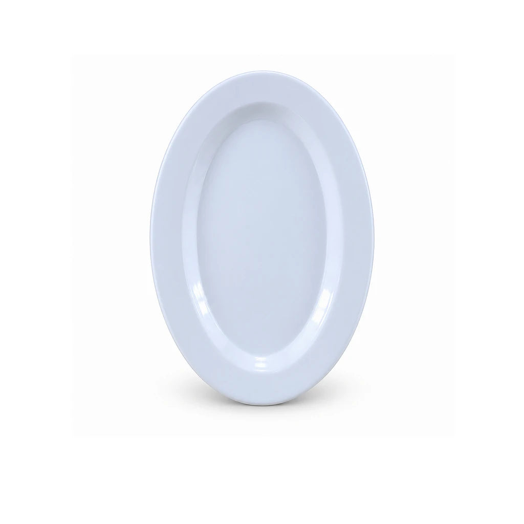 Blaze White Melamine Oval Dish - 10, 12 & 14-Inch