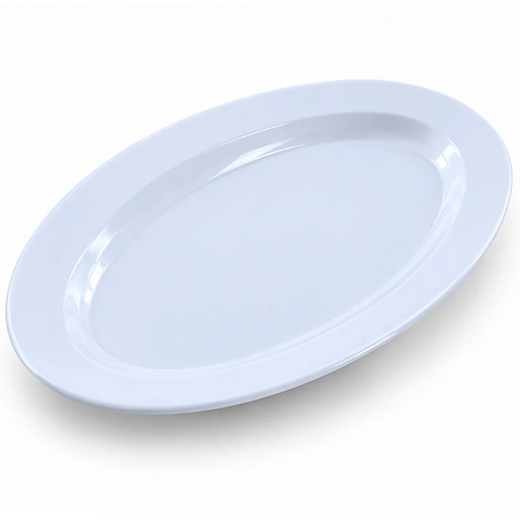 Blaze White Melamine Oval Dish - 10, 12 & 14-Inch
