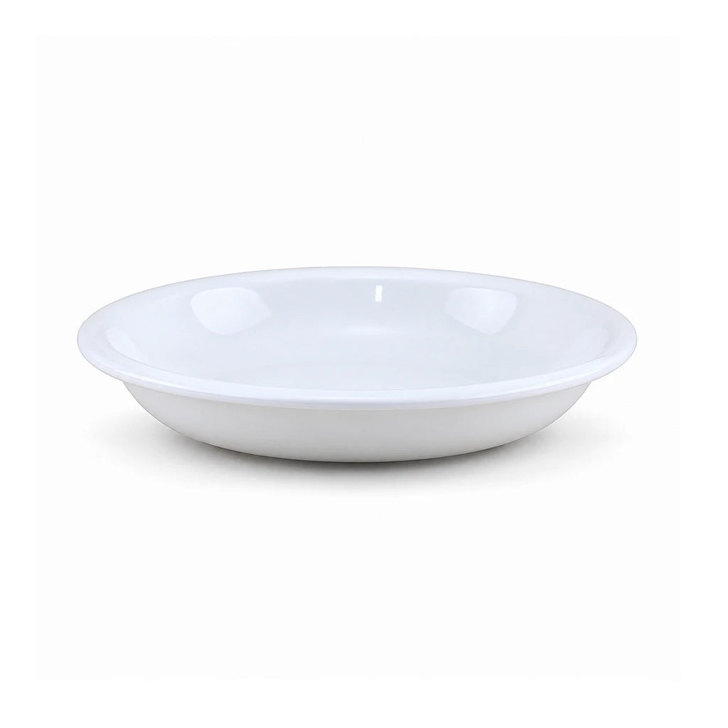 Blaze VIP White Melamine Deep Soup Plate - 7 & 8 Inch