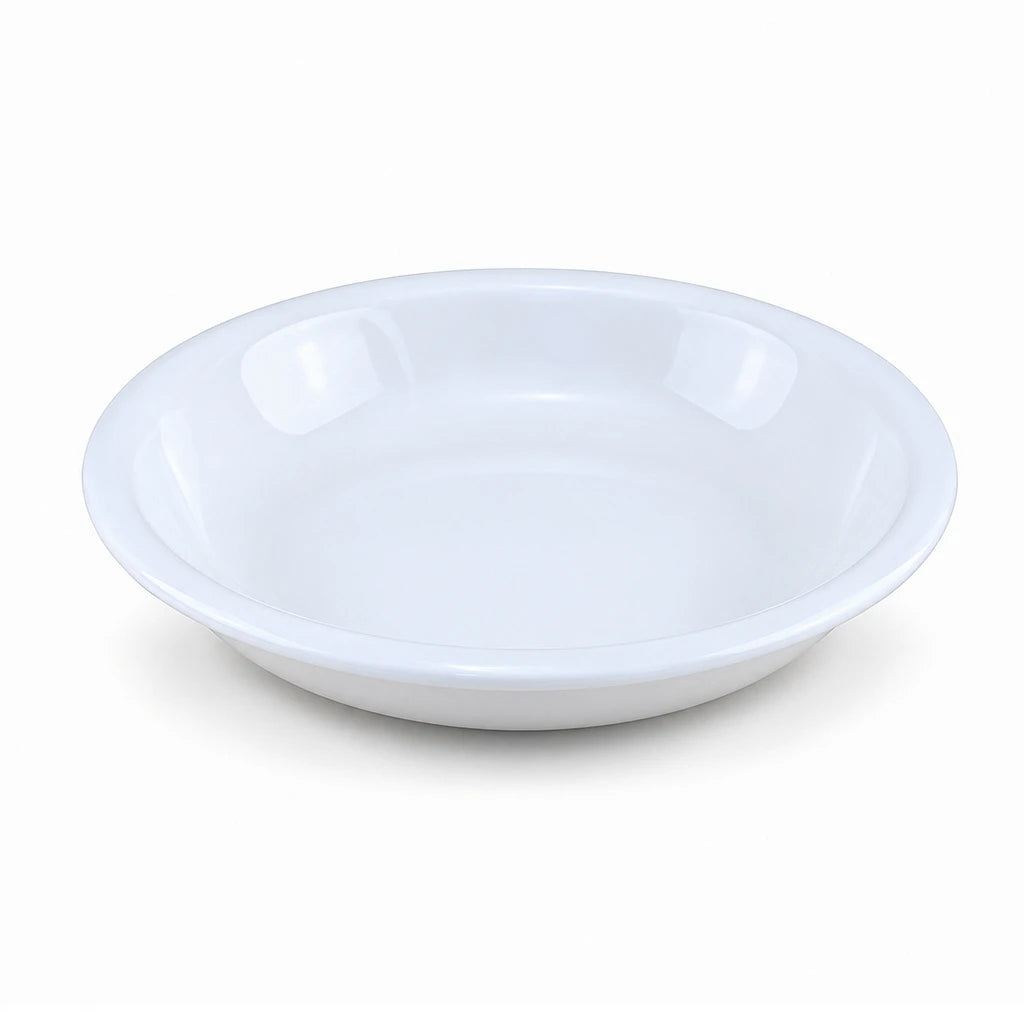 Blaze VIP White Melamine Deep Soup Plate - 7 & 8 Inch