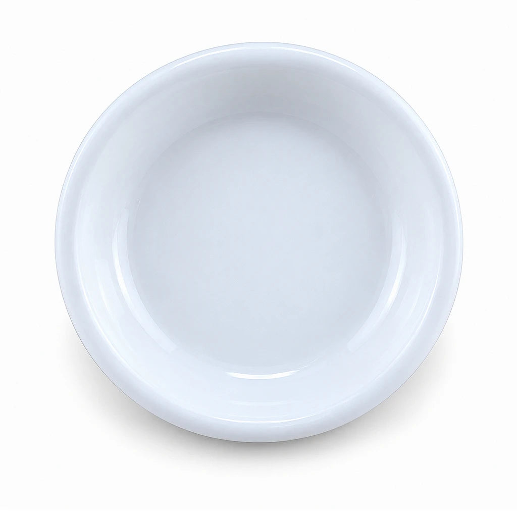 Blaze VIP White Melamine Deep Soup Plate - 7 & 8 Inch