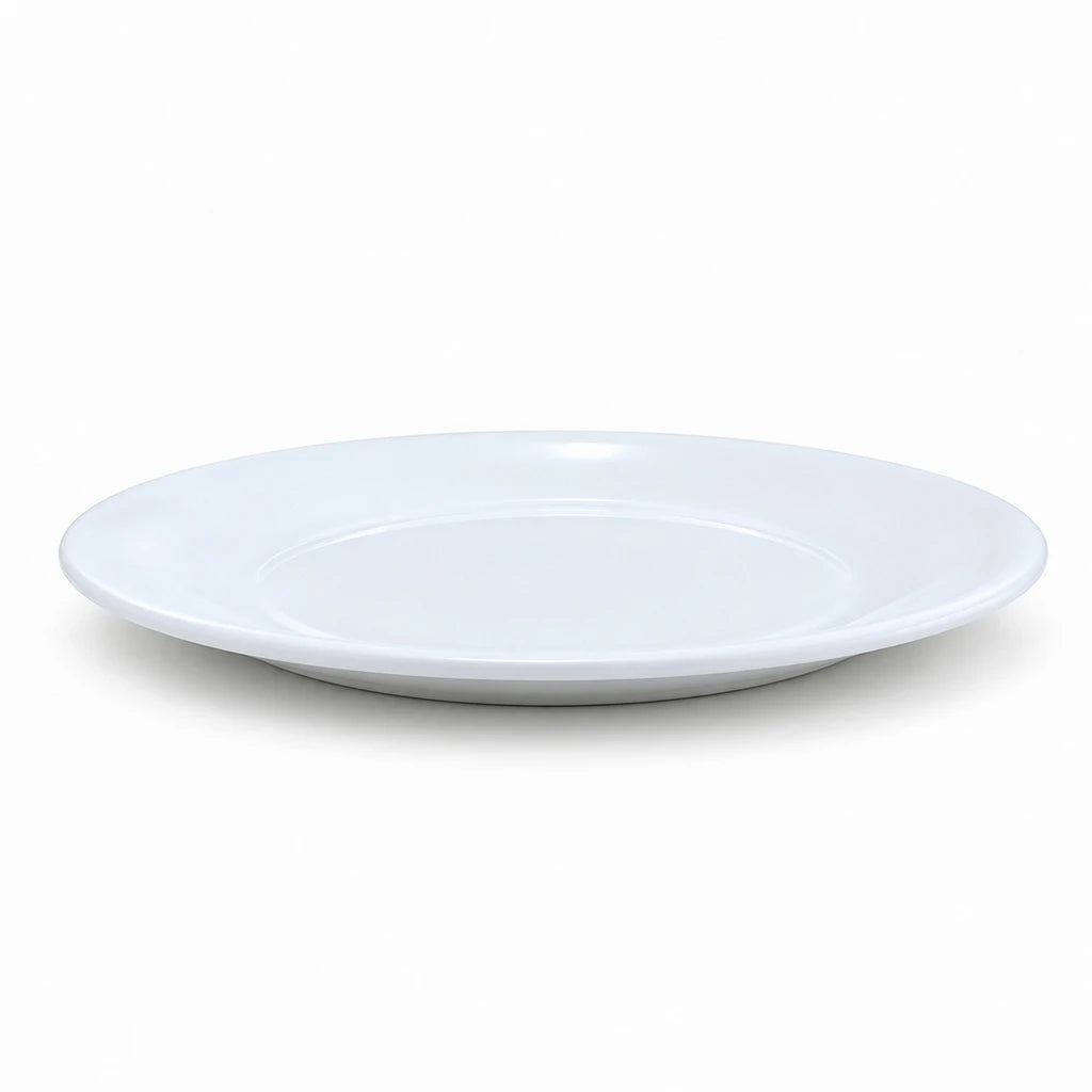 Blaze Classic White Melamine Flat Plate - 8 & 10 Inch