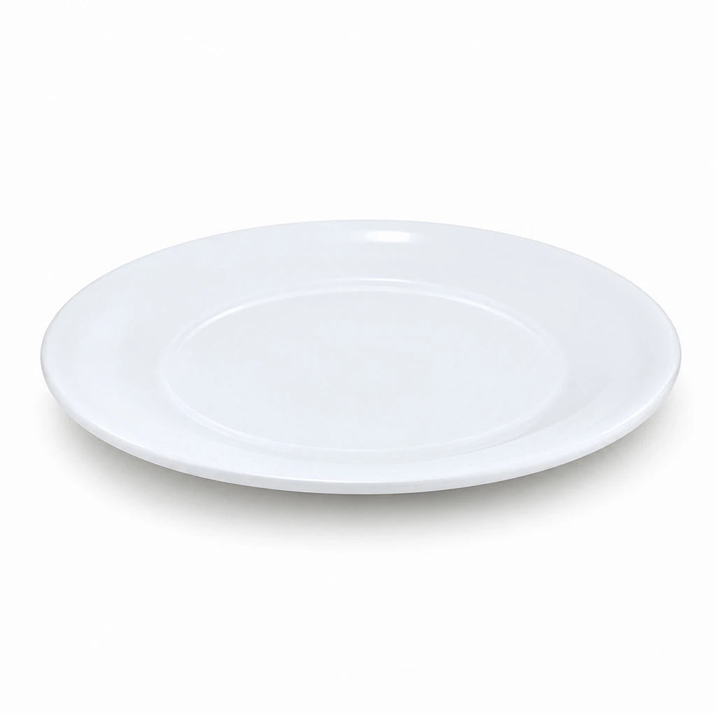 Blaze Classic White Melamine Flat Plate - 8 & 10 Inch