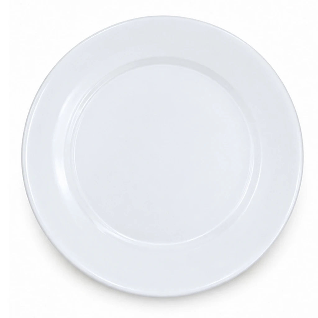 Blaze Classic White Melamine Flat Plate - 8 & 10 Inch