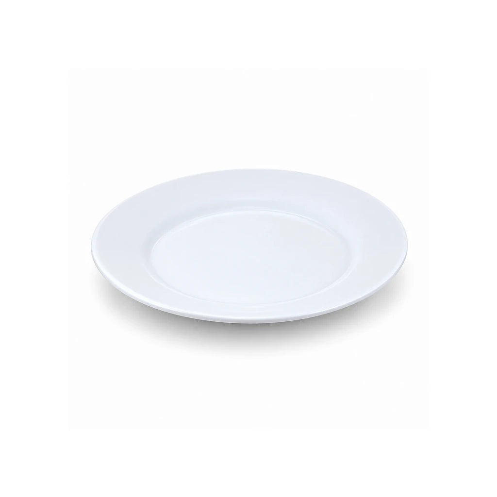 Blaze Classic White Melamine Flat Plate - 8 & 10 Inch