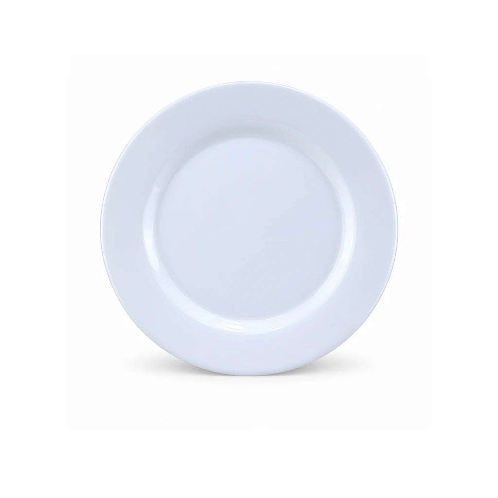 Blaze Classic White Melamine Flat Plate - 8 & 10 Inch