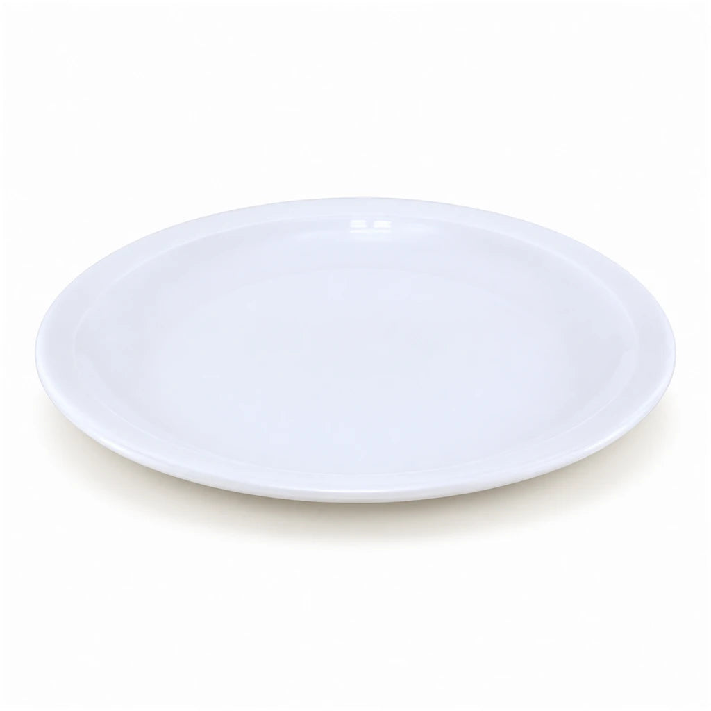 Blaze KB White Melamine Flat Plate - 8 & 11 Inch