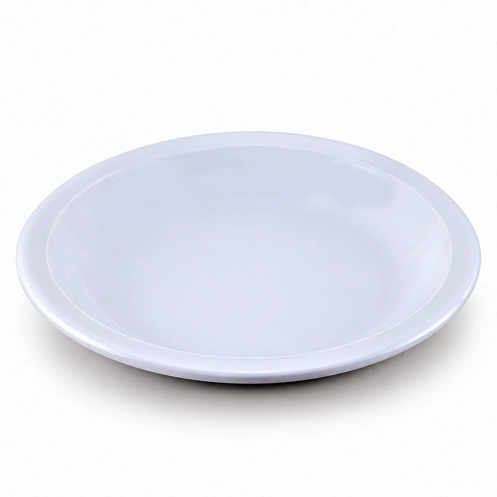 Blaze KB White Melamine Deep Soup Plate - 8 & 9 Inch