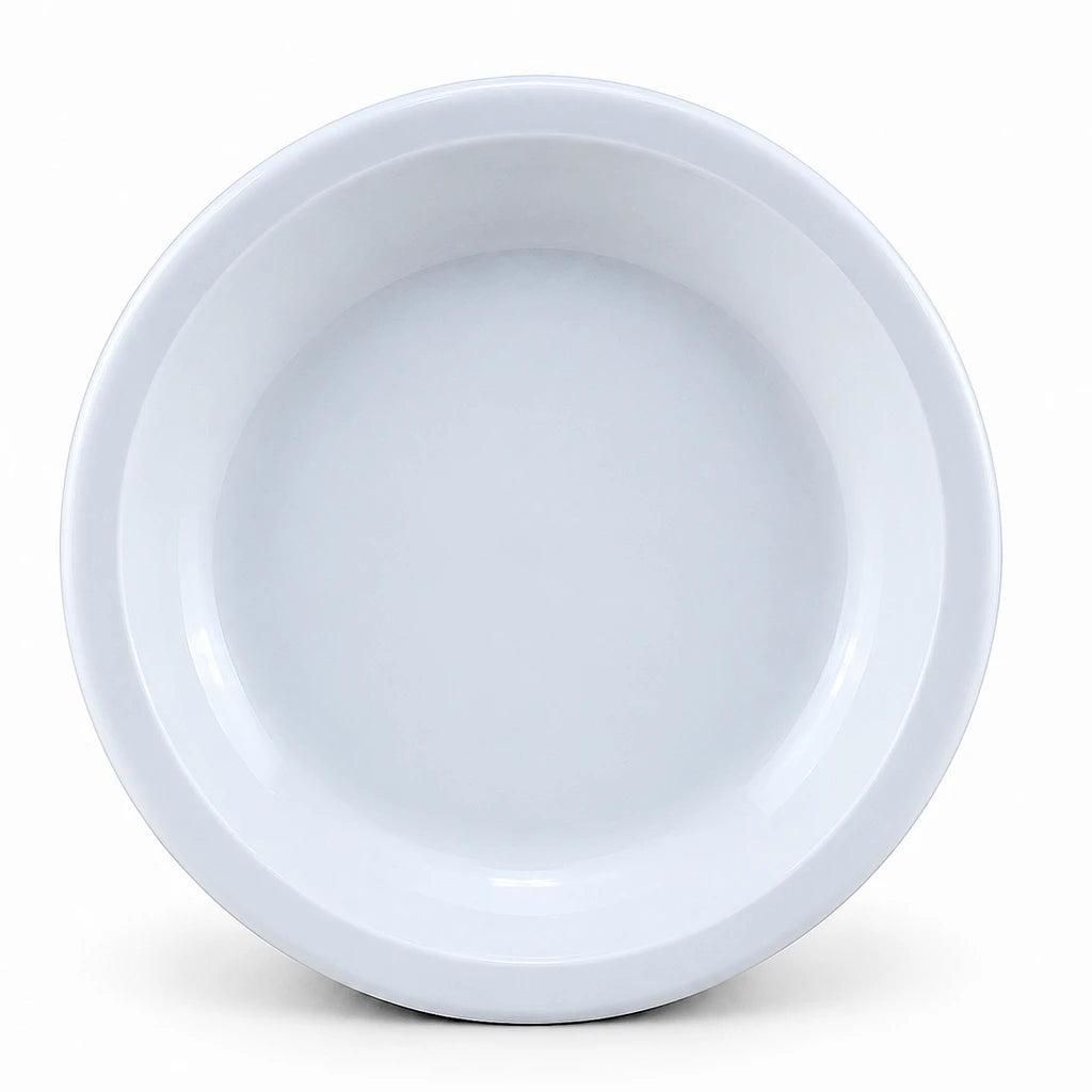Blaze KB White Melamine Deep Soup Plate - 8 & 9 Inch