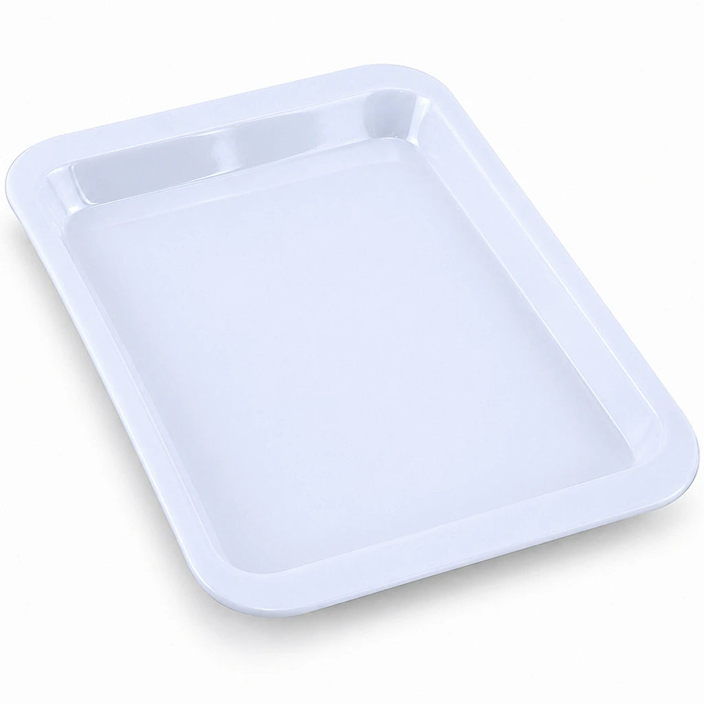 Blaze White Melamine Serving Tray - 7, 10, 12, 14 & 16 Inches