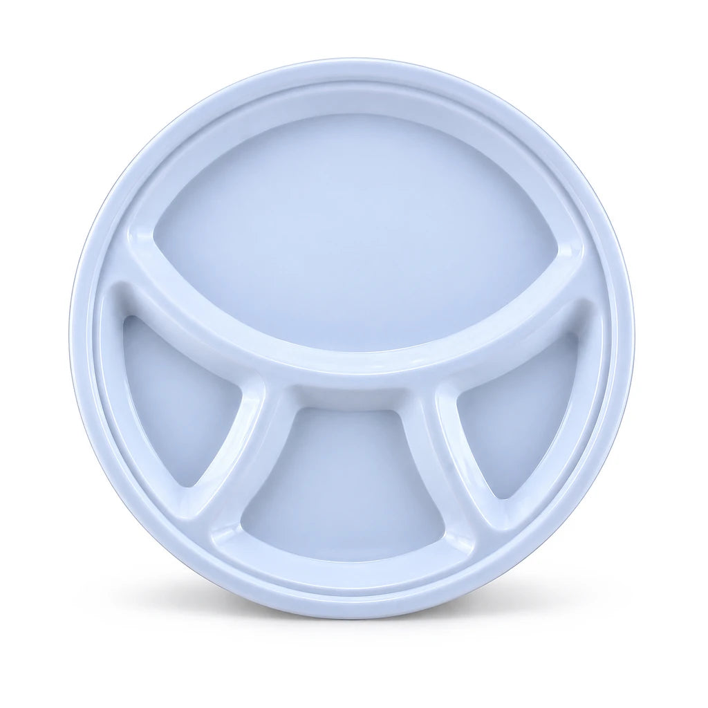 Blaze 4-Portion Round White Melamine Dish