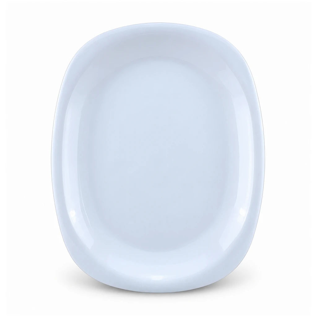 Blaze Elite White Melamine Serving Dish - 10 & 12 Inch
