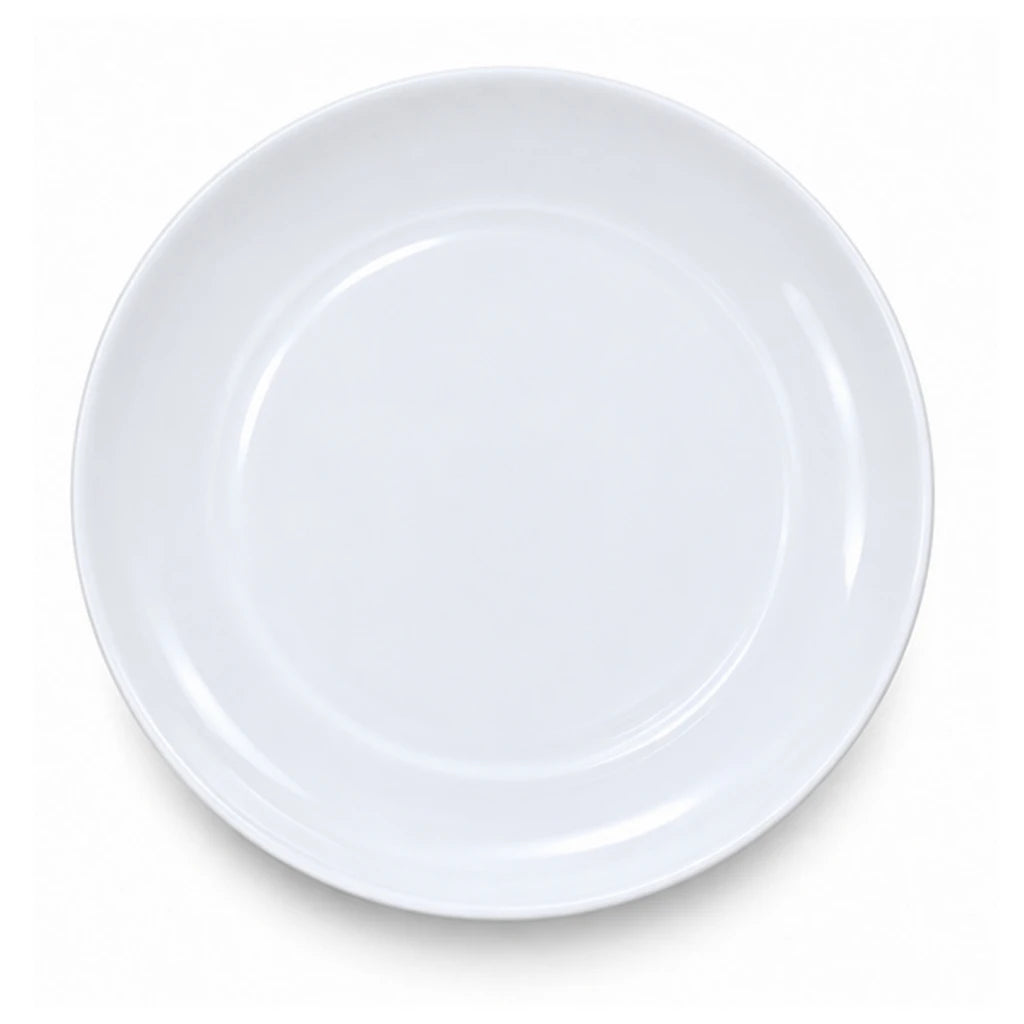Blaze Irani White Melamine Flat Plate - 8 & 10 Inch