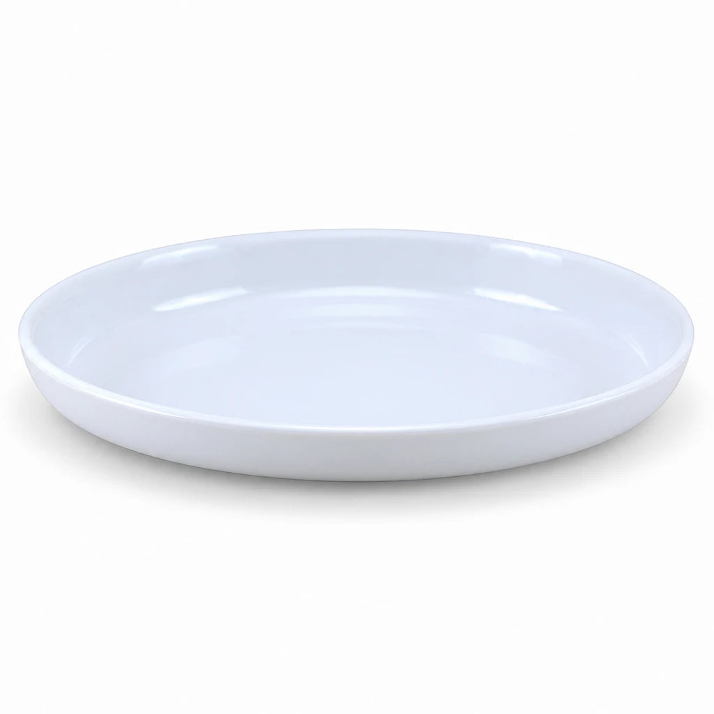 Blaze Danny White Melamine Flat Plate - 8 & 10 Inch