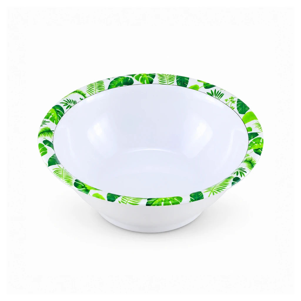 Blaze Greenery 9-Inch Printed Melamine Serving Bowl
