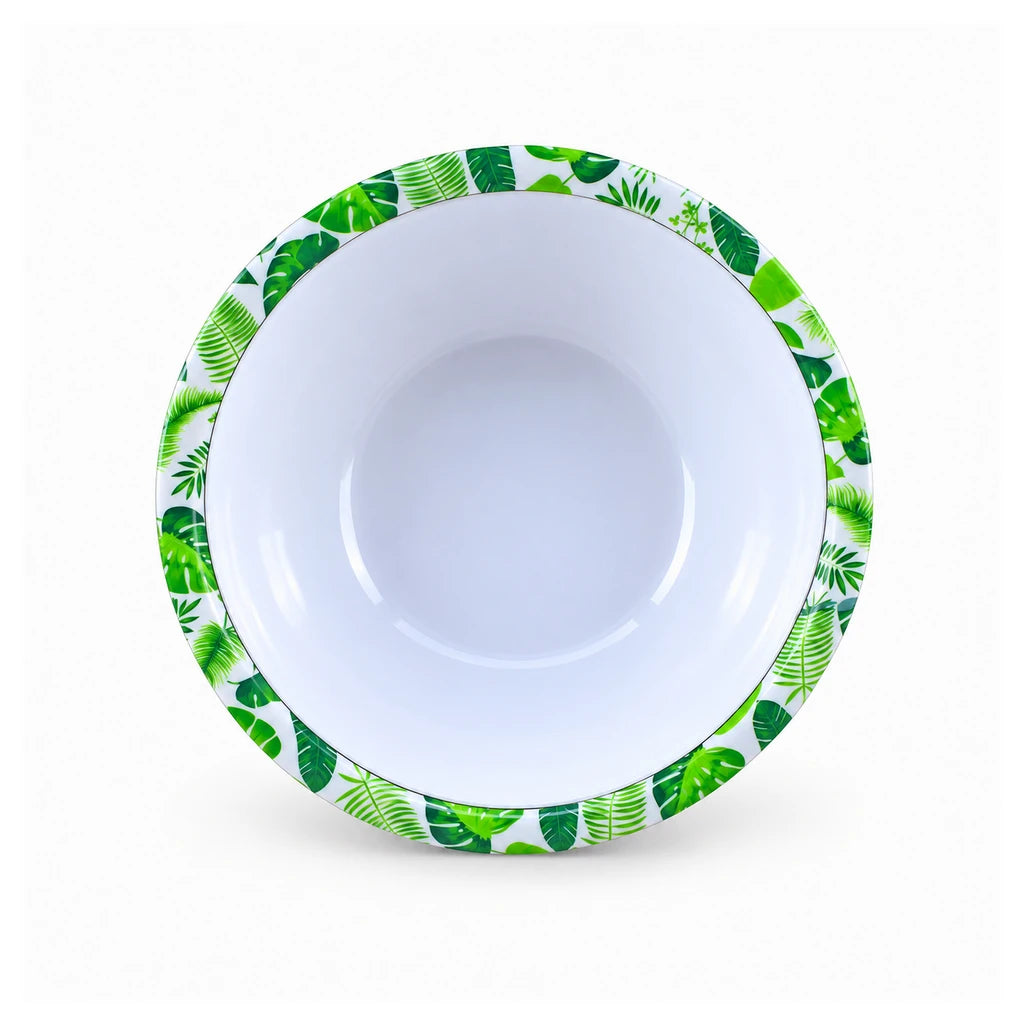 Blaze Greenery 9-Inch Printed Melamine Serving Bowl