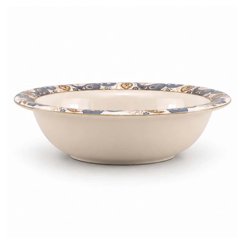 Blaze Manor 9-Inch Printed Melamine Serving Bowl
