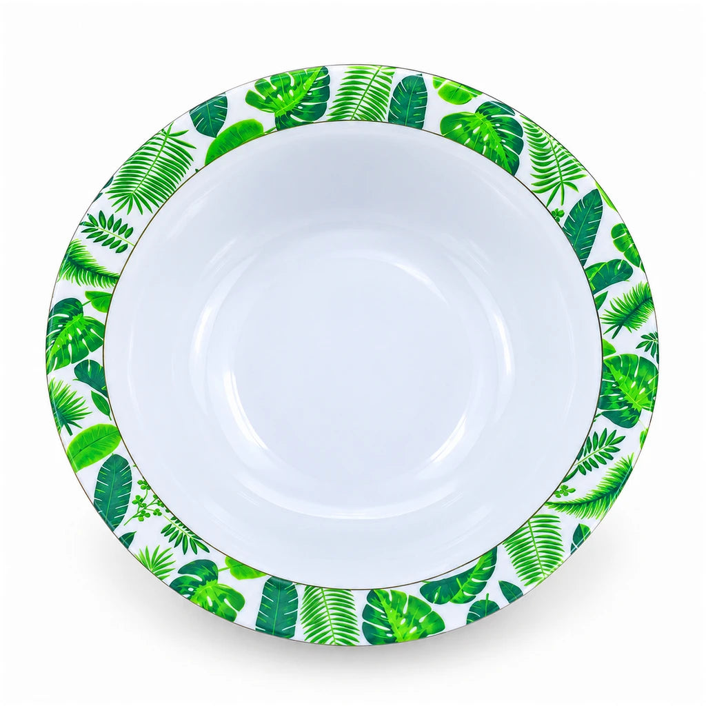 Blaze Greenery Printed Melamine Serving Bowl 9-Inch
