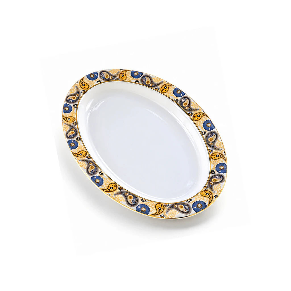 Blaze Manor 14-Inch Printed Melamine Oval Dish