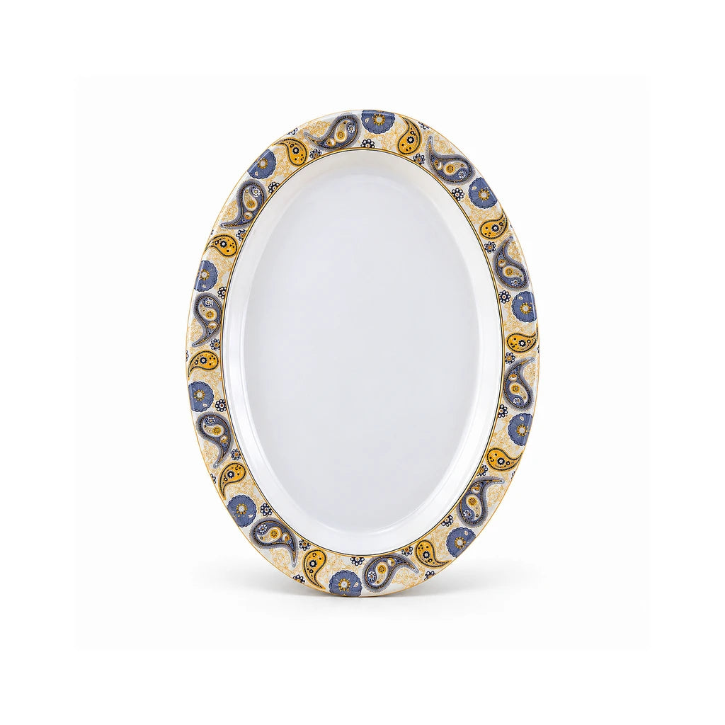 Blaze Manor 14-Inch Printed Melamine Oval Dish