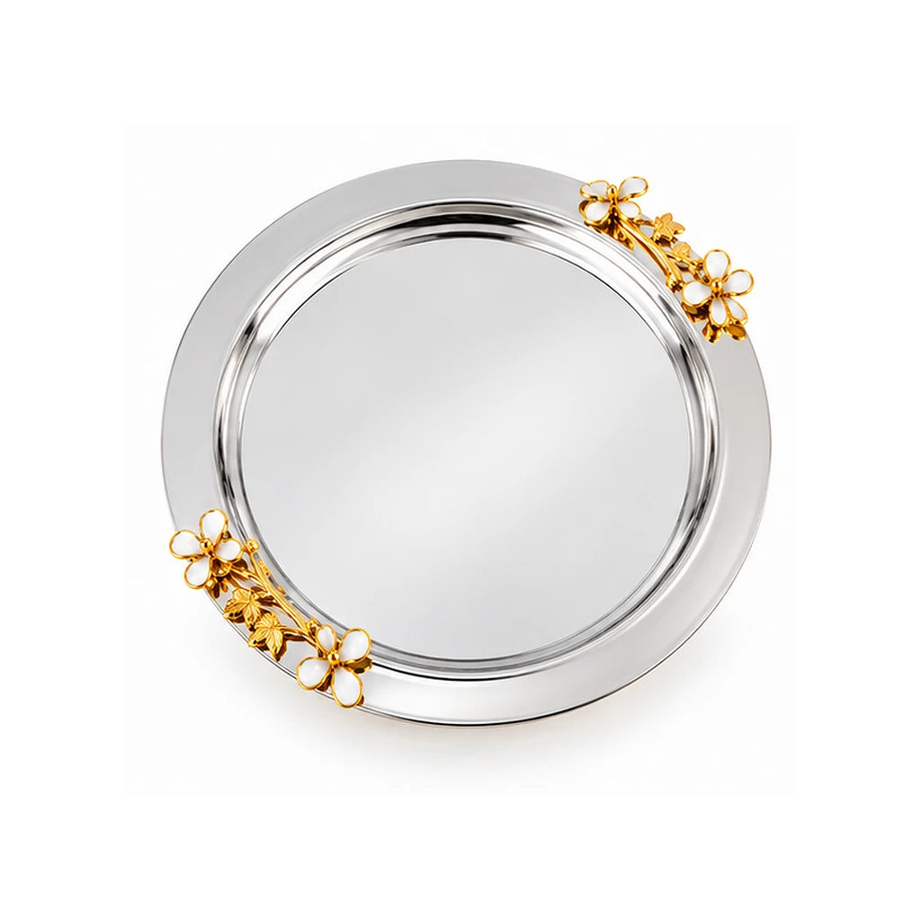 Fancy Stainless Steel Cake Dish With Stand