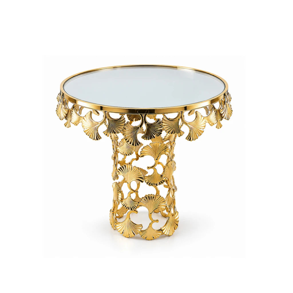 Fancy Round Ceramic Cake Dish With Leaf Pedestal Stand - 20, 26 & 30 cm