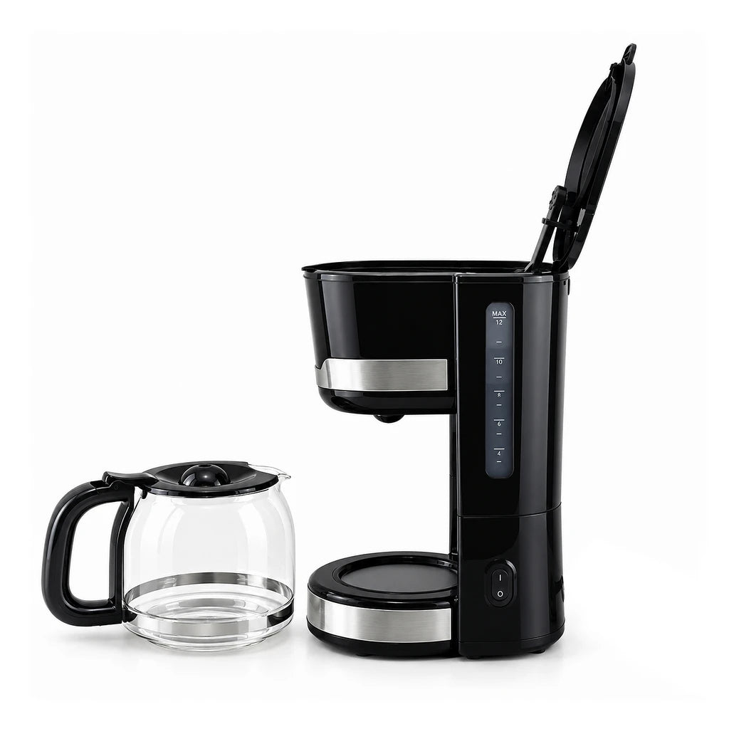 Danny Home 1.5-Liter Black Electric Coffee Maker