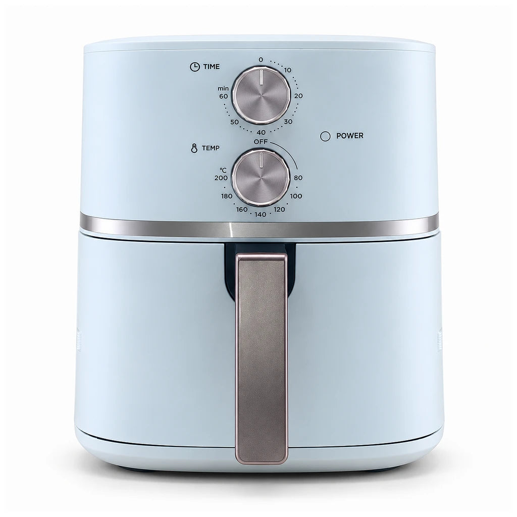 Danny Home Electric Air Fryer With Timer & Temperature Dials - White & Black