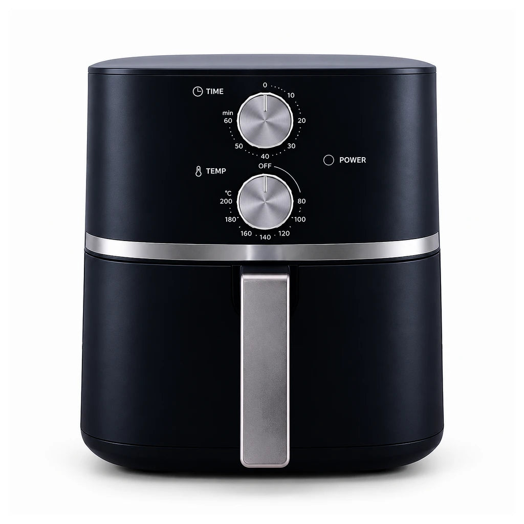 Danny Home Electric Air Fryer With Timer & Temperature Dials - White & Black