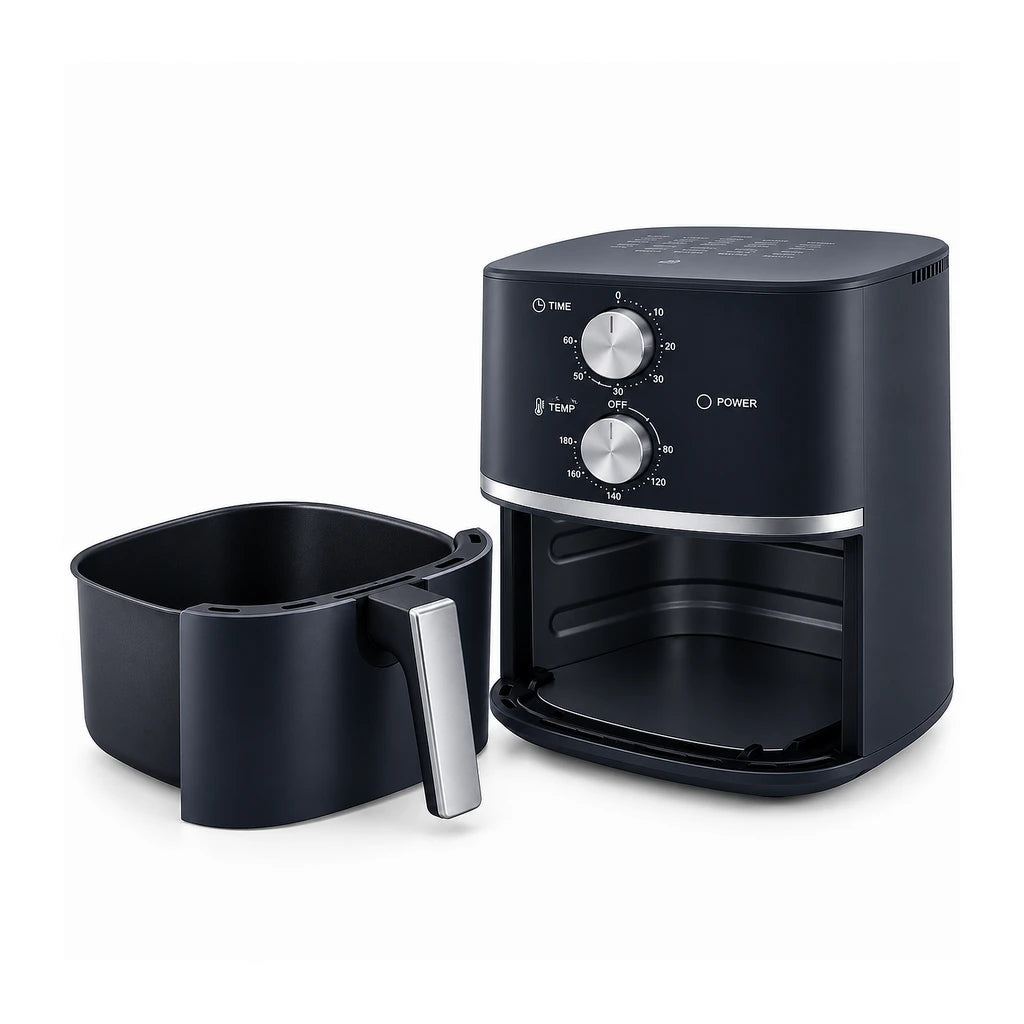 Danny Home Electric Air Fryer With Timer & Temperature Dials - White & Black