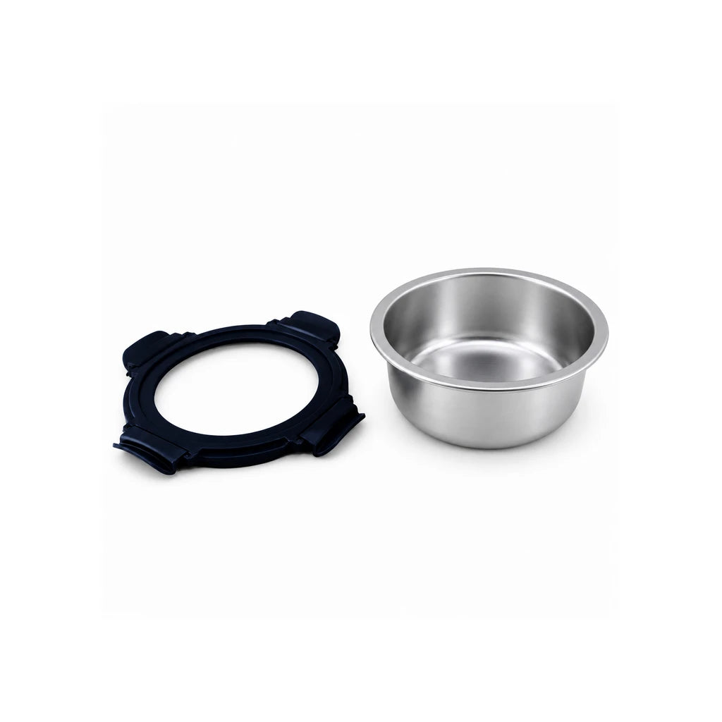 Danny Home 1000 ml Stainless Steel Food Container With Snap-Lock Glass Lid