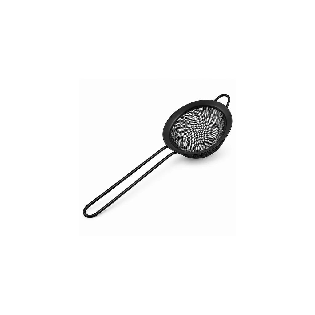Shengya Black Zinc & Plastic Mesh Tea Strainer - 10–18 cm