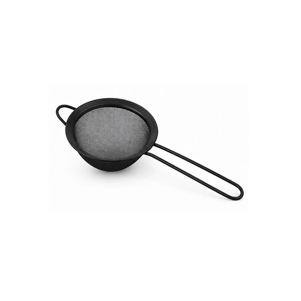 Shengya Black Zinc & Plastic Mesh Tea Strainer - 10–18 cm