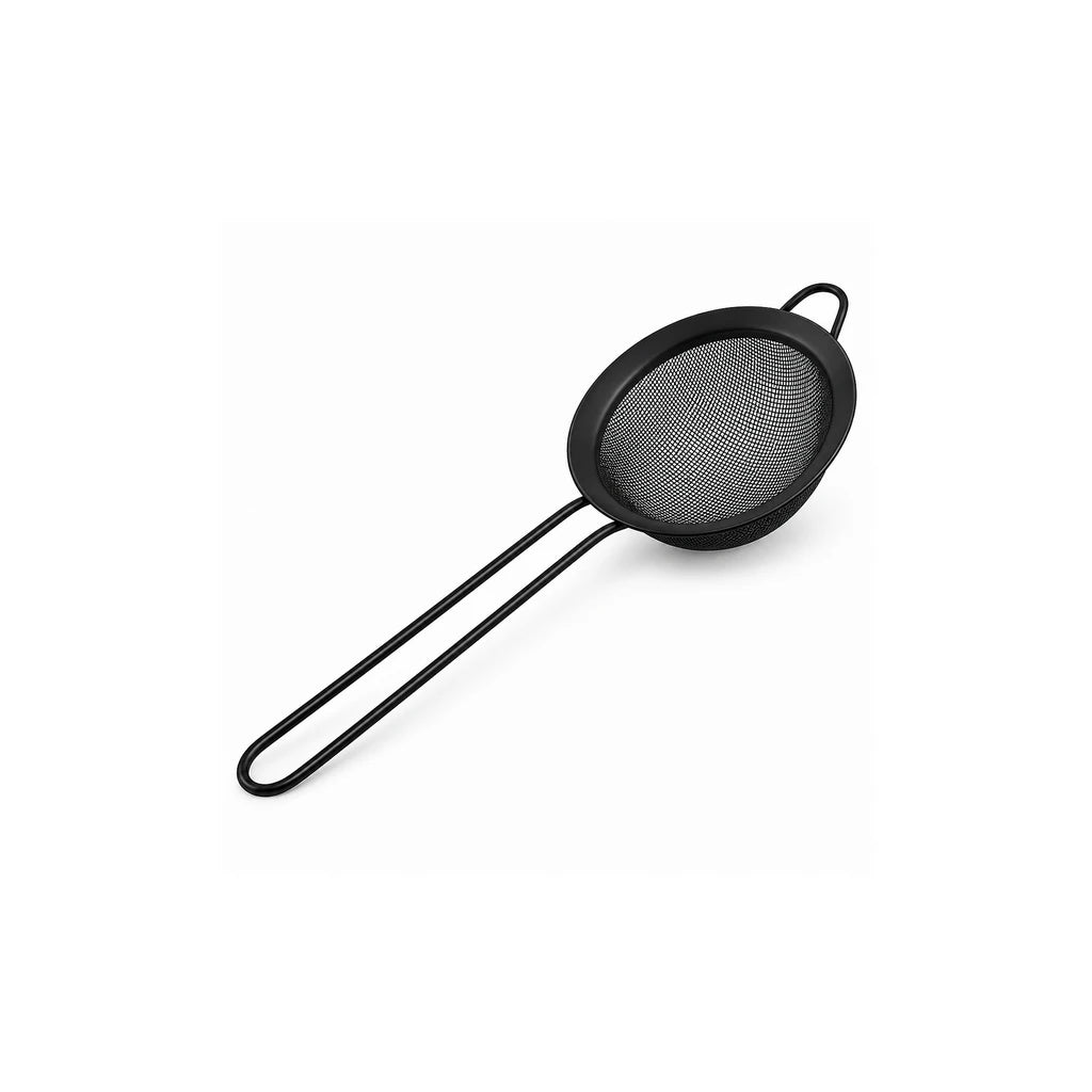 Shengya Black Zinc & Plastic Mesh Tea Strainer - 10–18 cm