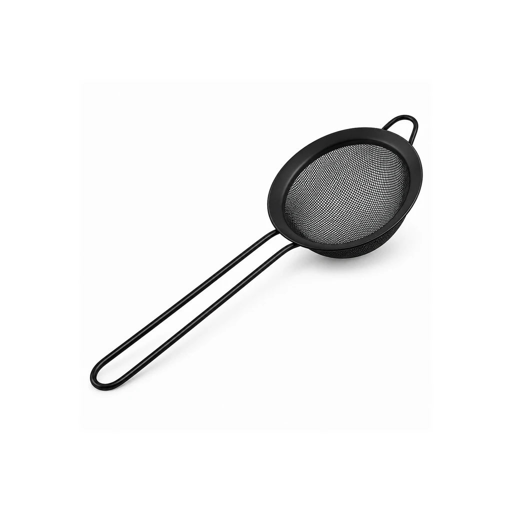 Shengya Black Zinc & Plastic Mesh Tea Strainer - 10–18 cm