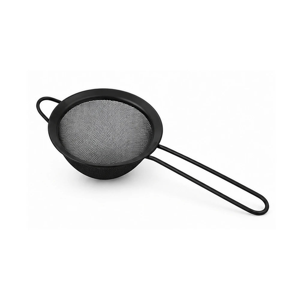 Shengya Black Zinc & Plastic Mesh Tea Strainer - 10–18 cm