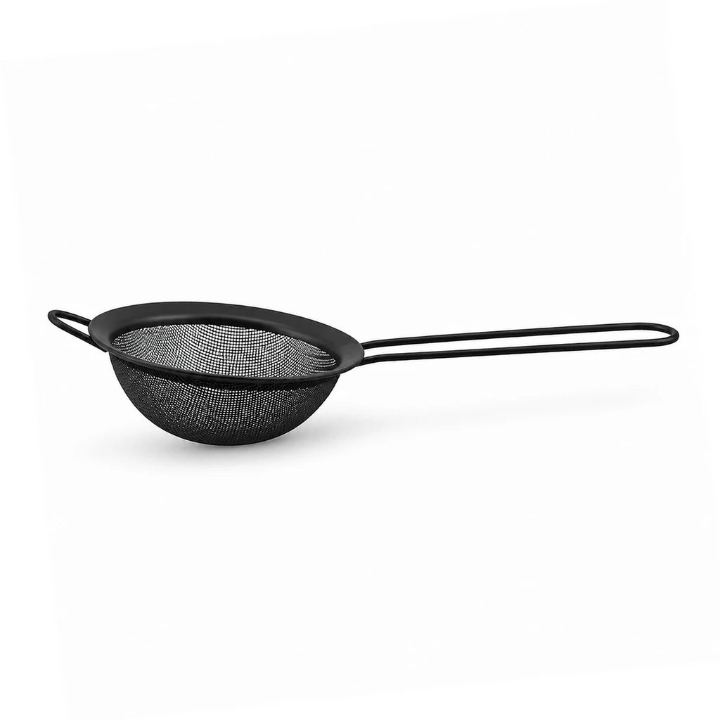 Shengya Black Zinc & Plastic Mesh Tea Strainer - 10–18 cm
