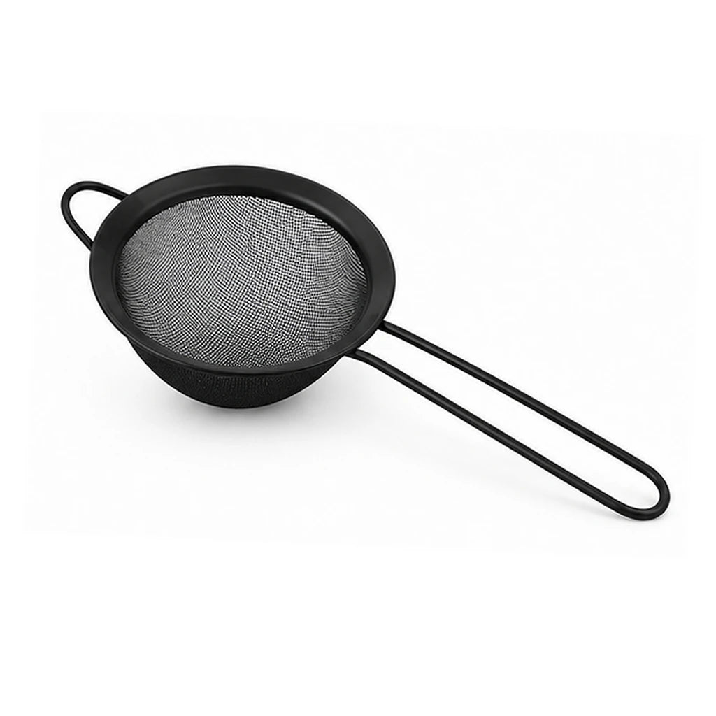Shengya Black Zinc & Plastic Mesh Tea Strainer - 10–18 cm