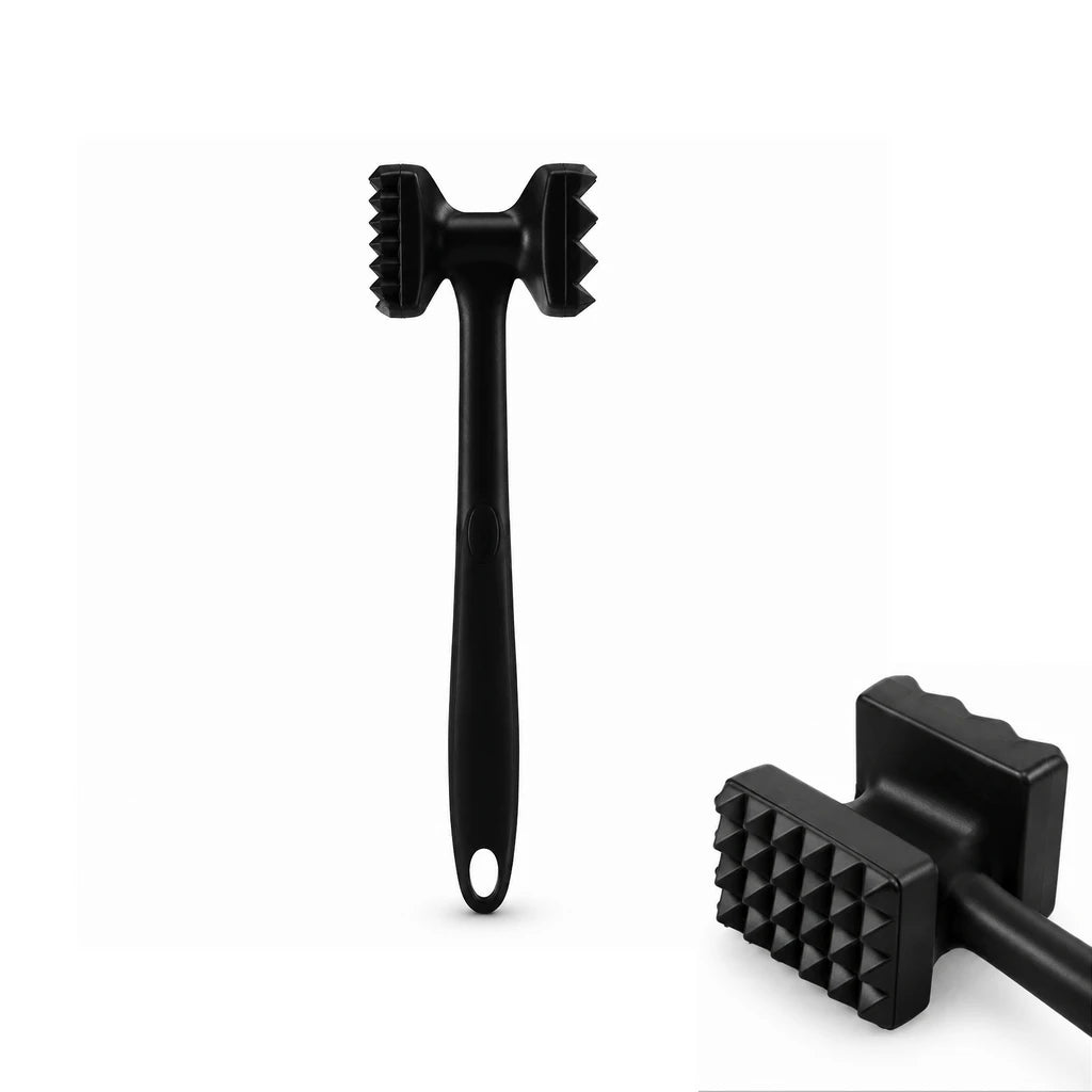 Shengya Black Zinc Square Meat Hammer With Textured Head & Hanging Hole
