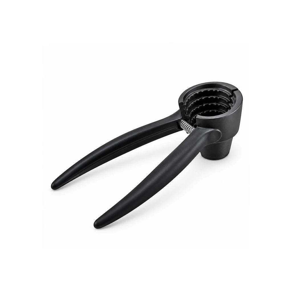 Shengya Black Zinc Nut Cracker With Spring & Ridged Round Jaws