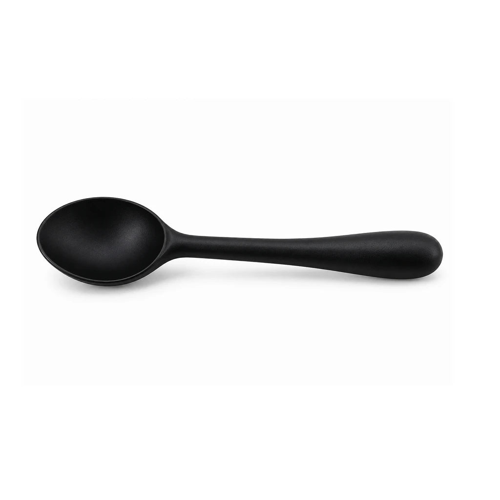 Shengya 8-Inch Black Plastic Ice Cream Scooper With Curved Bowl
