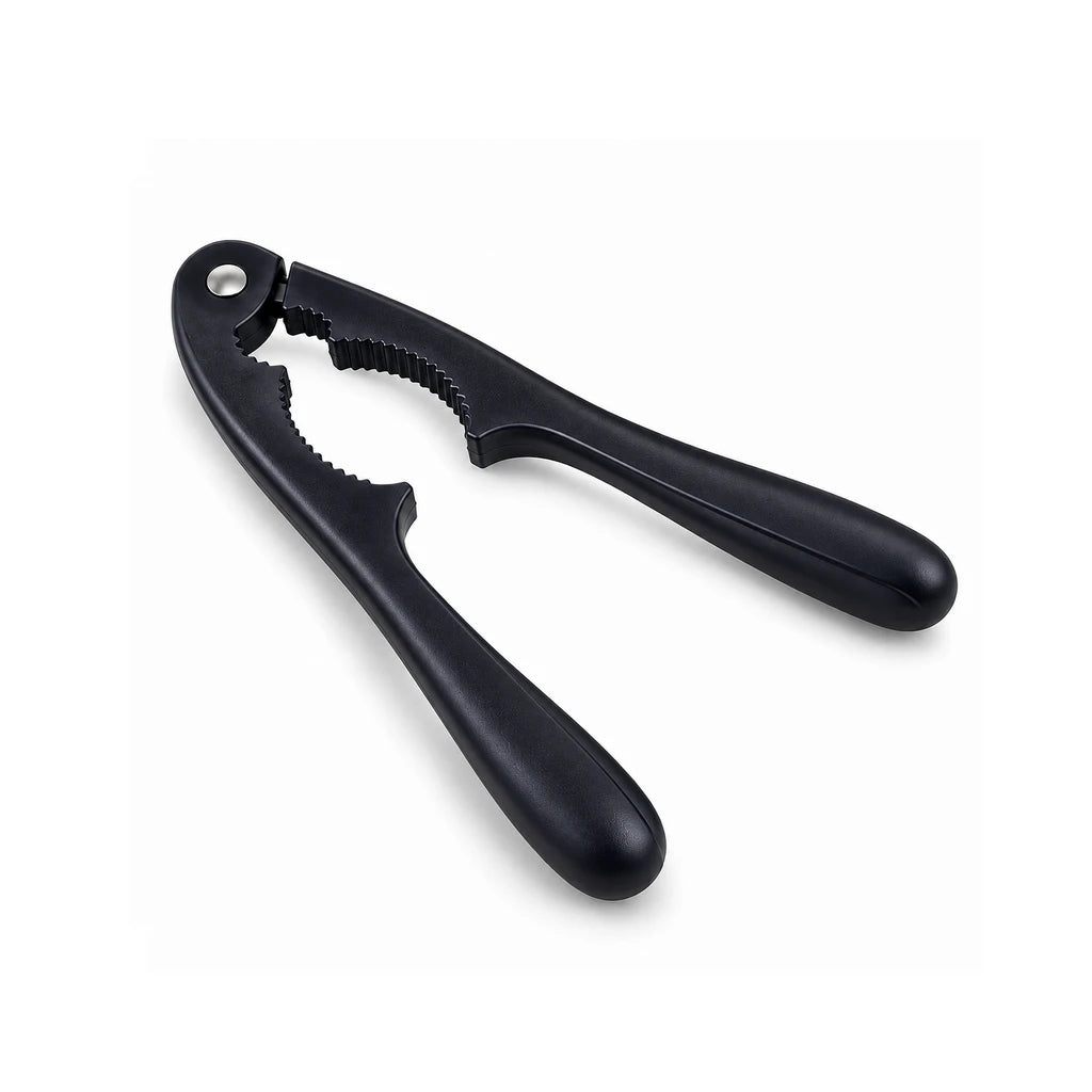 Shengya Black Zinc Plier Nut Cracker With Plastic Handles & Ridged Jaws