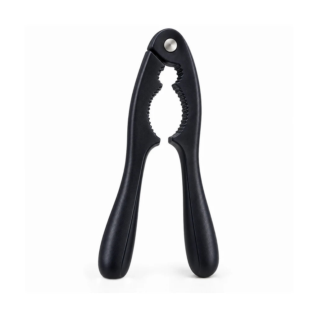 Shengya Black Zinc Plier Nut Cracker With Plastic Handles & Ridged Jaws