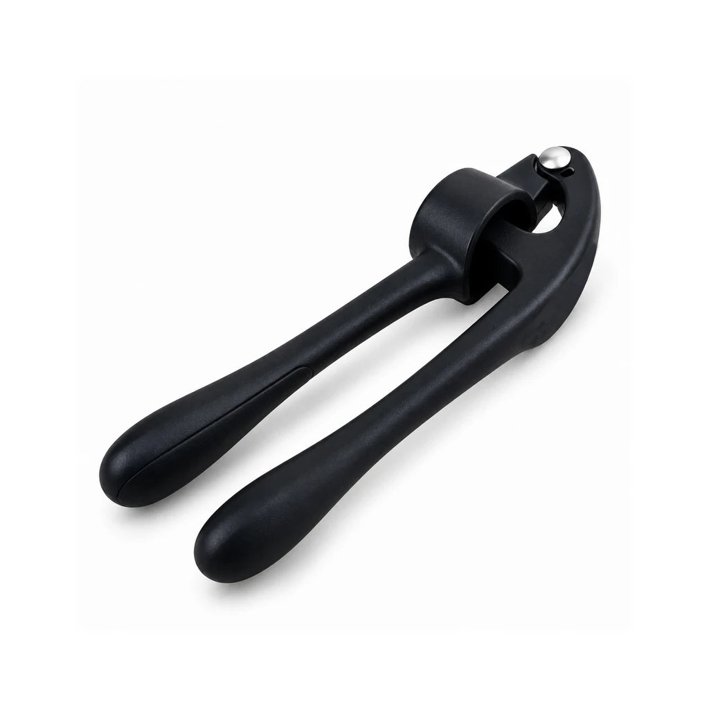 Shengya 11-Inch Black Zinc Garlic Press With Plastic Handles