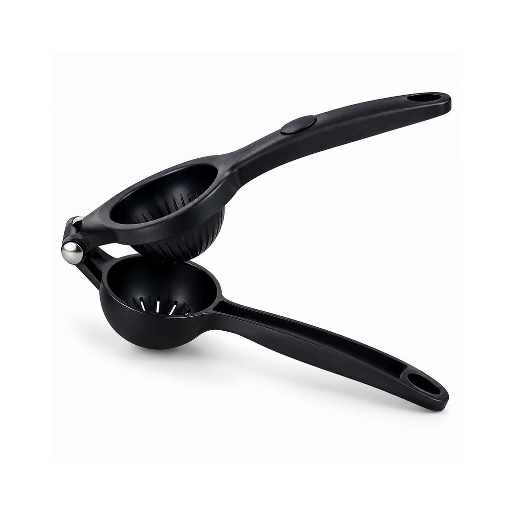 Shengya Black Zinc & Plastic Lemon Squeezer With Hinged Citrus Press